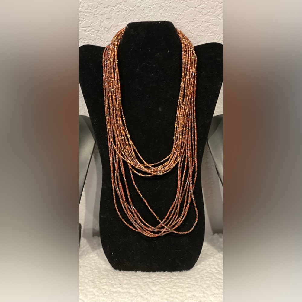 Multilayered Solid Color Beaded Necklaces - image 2